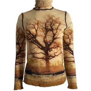 Jean Paul Gaultier Tree Ribbed Turtleneck